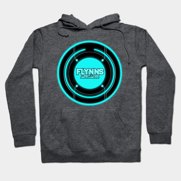 Flynn's Blue Neon Hoodie by DeepDiveThreads